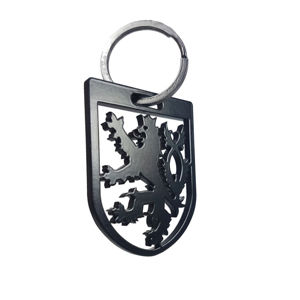 Přívěsek na klíče (CZ, ocel, černý)